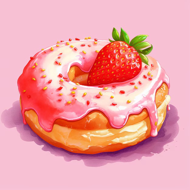 strawberry-donut